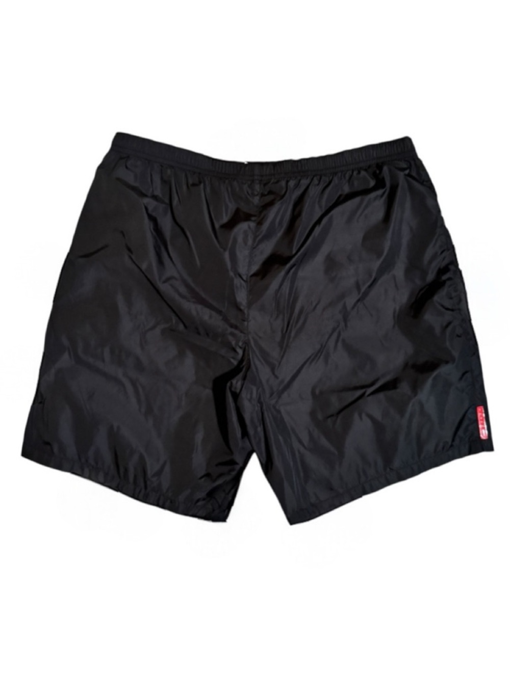 Prada Vintage Nylon Bermuda Swim Trunks Black EU 46